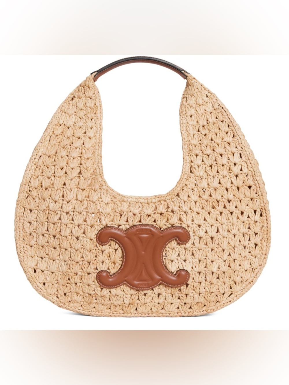 New Celine Classic Panier Hobo Raffia Shoulder Bag
